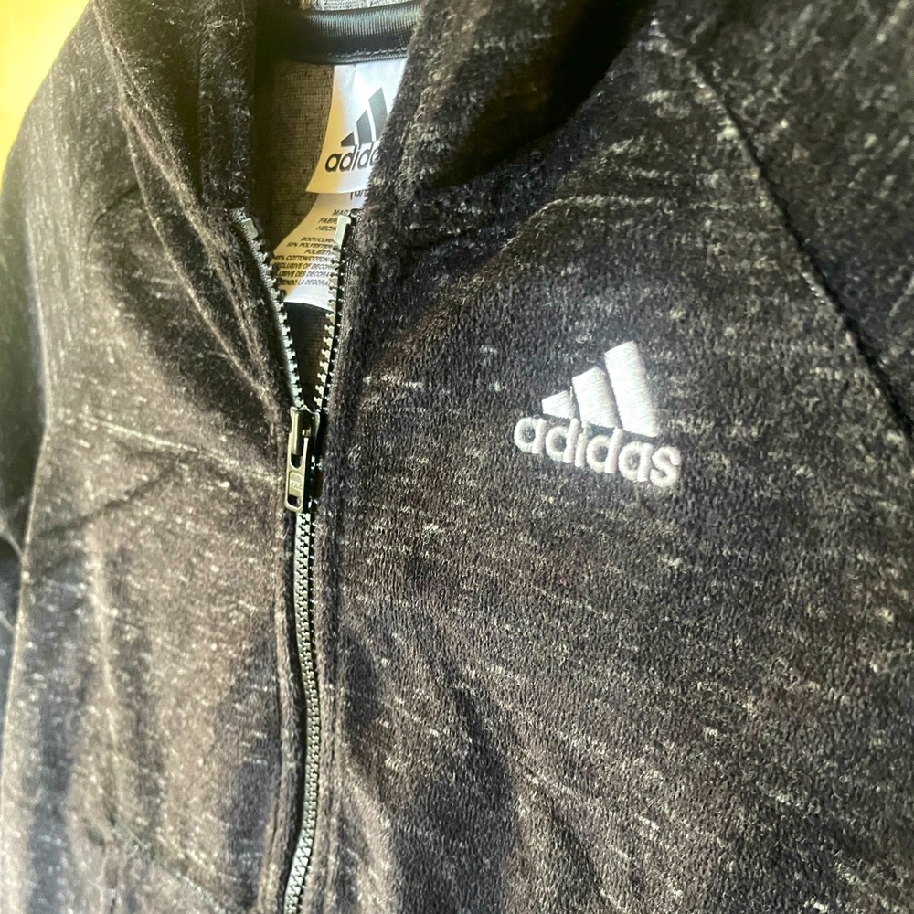 Adidas Hoodie’s Sweatshirt | Long Sleeve | Color: Gray/black | Size: XS - Picture 2 of 6